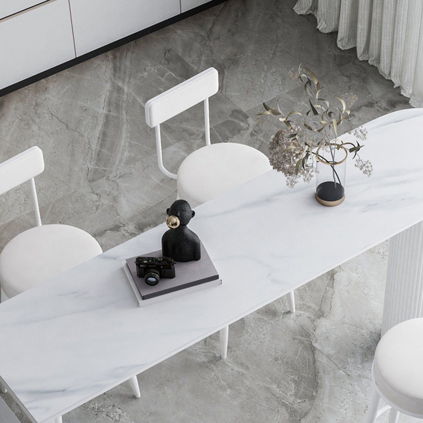 Industrial Bar Table Set 1/5 Pieces Stone Pub Dining Set for Indoor Clearhalo 'Bar Furniture' 'furn' 'furn_home_bar_bar_sets' 'Furniture' 'Home Bars & Bar Sets' 'home_bar_bar_sets' 'Kitchen & Dining Furniture' 6187951