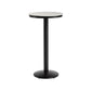 Industrial Round Bar Table Set 1/3 Pieces Stone Counter Table with Upholstered Stools White 22"L x 22"W Clearhalo 'Bar Furniture' 'furn' 'furn_home_bar_bar_sets' 'Furniture' 'Home Bars & Bar Sets' 'home_bar_bar_sets' 'Kitchen & Dining Furniture' 6187962