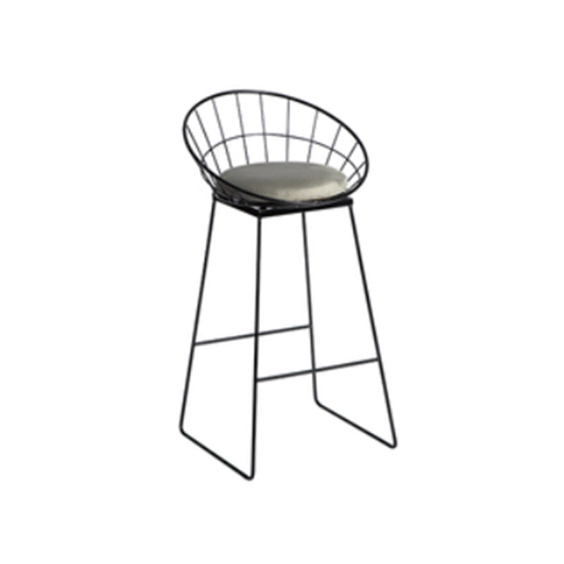 Industrial Round Bar Table Set 1/3 Pieces Stone Counter Table with Upholstered Stools Grey 30"H Stool (Single) Clearhalo 'Bar Furniture' 'furn' 'furn_home_bar_bar_sets' 'Furniture' 'Home Bars & Bar Sets' 'home_bar_bar_sets' 'Kitchen & Dining Furniture' 6187963