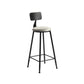 Industrial Round Bar Table Set 1/3 Pieces Stone Counter Table with Upholstered Stools Black 30"H Stool (Single) Clearhalo 'Bar Furniture' 'furn' 'furn_home_bar_bar_sets' 'Furniture' 'Home Bars & Bar Sets' 'home_bar_bar_sets' 'Kitchen & Dining Furniture' 6187965