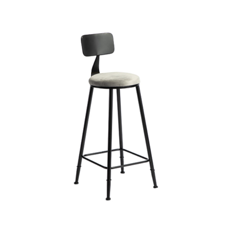Industrial Round Bar Table Set 1/3 Pieces Stone Counter Table with Upholstered Stools Black 30"H Stool (Single) Clearhalo 'Bar Furniture' 'furn' 'furn_home_bar_bar_sets' 'Furniture' 'Home Bars & Bar Sets' 'home_bar_bar_sets' 'Kitchen & Dining Furniture' 6187965