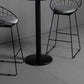 Industrial Round Bar Table Set 1/3 Pieces Stone Counter Table with Upholstered Stools Clearhalo 'Bar Furniture' 'furn' 'furn_home_bar_bar_sets' 'Furniture' 'Home Bars & Bar Sets' 'home_bar_bar_sets' 'Kitchen & Dining Furniture' 6187966