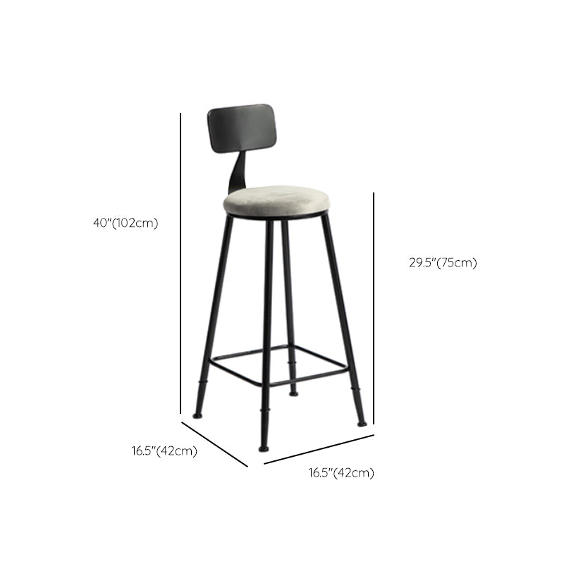 Industrial Round Bar Table Set 1/3 Pieces Stone Counter Table with Upholstered Stools Clearhalo 'Bar Furniture' 'furn' 'furn_home_bar_bar_sets' 'Furniture' 'Home Bars & Bar Sets' 'home_bar_bar_sets' 'Kitchen & Dining Furniture' 6187973