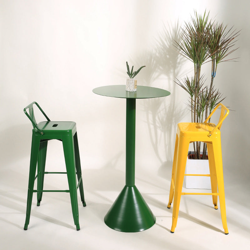 1/3 Pieces Modern Bar Table and Stools Round Bar Pub Table Set 3 Pieces: Table, 2 Stools Clearhalo 'Bar Furniture' 'furn' 'furn_home_bar_bar_sets' 'Furniture' 'Home Bars & Bar Sets' 'home_bar_bar_sets' 'Kitchen & Dining Furniture' 6187978