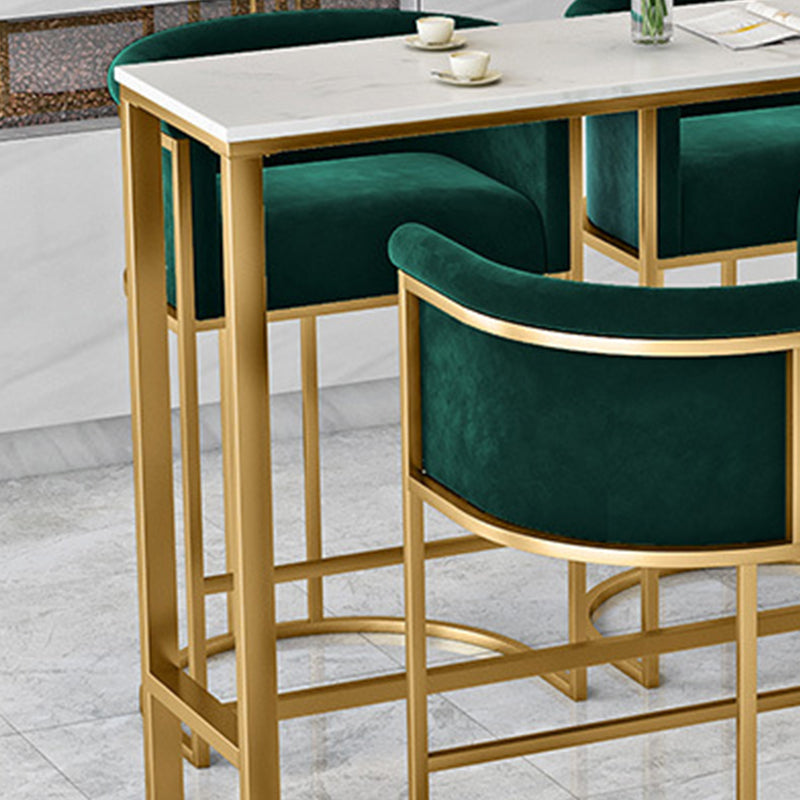 Conjunto de Pub Industrial Blanco con Taburetes Tapizados Mesa de Bar de 1/3/5 Piezas para Lugares Pequeños