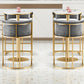 Conjunto de Pub Industrial Blanco con Taburetes Tapizados Mesa de Bar de 1/3/5 Piezas para Lugares Pequeños