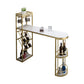 Contemporary Style 1/2/3 Pieces Bar Table Set Rectangle Bar Table with Metal Stools White 71"L x 16"W Clearhalo 'Bar Furniture' 'furn' 'furn_home_bar_bar_sets' 'Furniture' 'Home Bars & Bar Sets' 'home_bar_bar_sets' 'Kitchen & Dining Furniture' 6188018