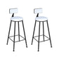 Contemporary Style 1/2/3 Pieces Bar Table Set Rectangle Bar Table with Metal Stools Beige 30"H Stools (Set of 2) Clearhalo 'Bar Furniture' 'furn' 'furn_home_bar_bar_sets' 'Furniture' 'Home Bars & Bar Sets' 'home_bar_bar_sets' 'Kitchen & Dining Furniture' 6188020