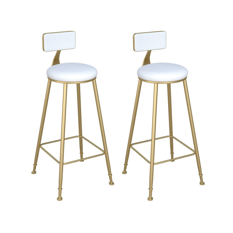Contemporary Style 1/2/3 Pieces Bar Table Set Rectangle Bar Table with Metal Stools White 30"H Stools (Set of 2) Clearhalo 'Bar Furniture' 'furn' 'furn_home_bar_bar_sets' 'Furniture' 'Home Bars & Bar Sets' 'home_bar_bar_sets' 'Kitchen & Dining Furniture' 6188022