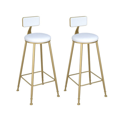 Contemporary Style 1/2/3 Pieces Bar Table Set Rectangle Bar Table with Metal Stools White 30"H Stools (Set of 2) Clearhalo 'Bar Furniture' 'furn' 'furn_home_bar_bar_sets' 'Furniture' 'Home Bars & Bar Sets' 'home_bar_bar_sets' 'Kitchen & Dining Furniture' 6188022
