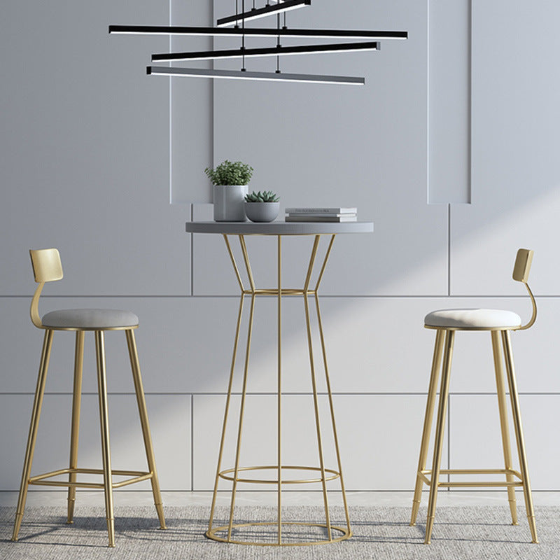 Set da bar in metallo e legno 1/2/3 pezzi Sgabello e tavolo da bar rotondi moderni