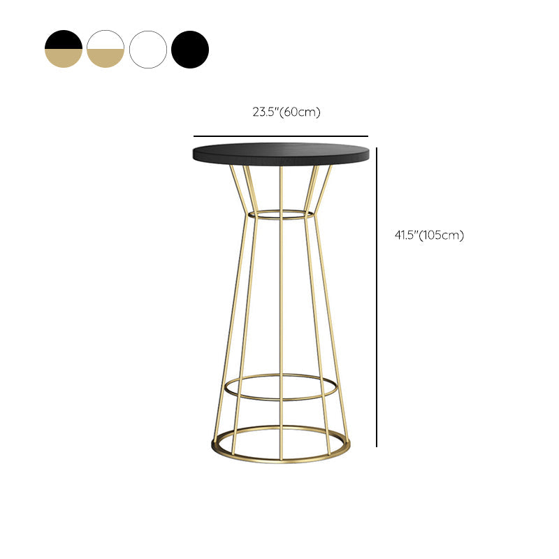 Set da bar in metallo e legno 1/2/3 pezzi Sgabello e tavolo da bar rotondi moderni