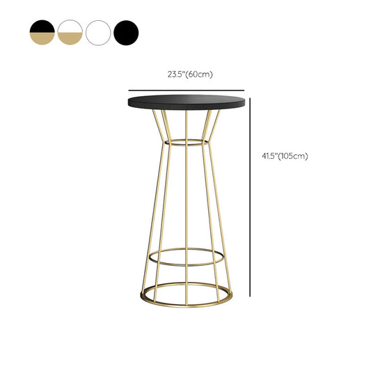 Metal and Wood Bar Set 1/2/3 Pieces Modern Round Bar Stool and Table