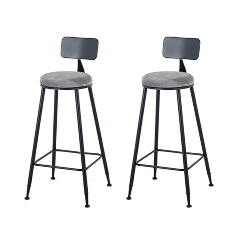 Industrial Style 1/2/3 Pieces Bar Table Set Rectangle Bar Table with Metal Stools Grey 30"H Stools (Set of 2) Clearhalo 'Bar Furniture' 'furn' 'furn_home_bar_bar_sets' 'Furniture' 'Home Bars & Bar Sets' 'home_bar_bar_sets' 'Kitchen & Dining Furniture' 6188054