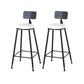 Industrial Style 1/2/3 Pieces Bar Table Set Rectangle Bar Table with Metal Stools White 30"H Stools (Set of 2) Clearhalo 'Bar Furniture' 'furn' 'furn_home_bar_bar_sets' 'Furniture' 'Home Bars & Bar Sets' 'home_bar_bar_sets' 'Kitchen & Dining Furniture' 6188056