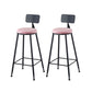 Industrial Style 1/2/3 Pieces Bar Table Set Rectangle Bar Table with Metal Stools Pink 30"H Stools (Set of 2) Clearhalo 'Bar Furniture' 'furn' 'furn_home_bar_bar_sets' 'Furniture' 'Home Bars & Bar Sets' 'home_bar_bar_sets' 'Kitchen & Dining Furniture' 6188058