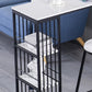 Industrial Style 1/2/3 Pieces Bar Table Set Rectangle Bar Table with Metal Stools Clearhalo 'Bar Furniture' 'furn' 'furn_home_bar_bar_sets' 'Furniture' 'Home Bars & Bar Sets' 'home_bar_bar_sets' 'Kitchen & Dining Furniture' 6188062