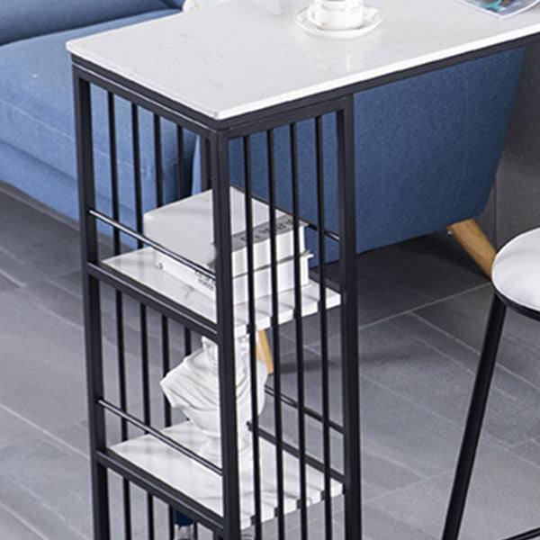 Industrial Style 1/2/3 Pieces Bar Table Set Rectangle Bar Table with Metal Stools Clearhalo 'Bar Furniture' 'furn' 'furn_home_bar_bar_sets' 'Furniture' 'Home Bars & Bar Sets' 'home_bar_bar_sets' 'Kitchen & Dining Furniture' 6188062