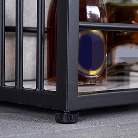 Industrial Style 1/2/3 Pieces Bar Table Set Rectangle Bar Table with Metal Stools