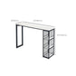 Industrial Style 1/2/3 Pieces Bar Table Set Rectangle Bar Table with Metal Stools Clearhalo 'Bar Furniture' 'furn' 'furn_home_bar_bar_sets' 'Furniture' 'Home Bars & Bar Sets' 'home_bar_bar_sets' 'Kitchen & Dining Furniture' 6188070