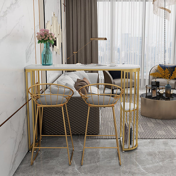 1/3 Pieces Oval Bar Stool and Table Set Glam Table and Stool Set Clearhalo 'Bar Furniture' 'furn' 'furn_home_bar_bar_sets' 'Furniture' 'Home Bars & Bar Sets' 'home_bar_bar_sets' 'Kitchen & Dining Furniture' 6188087