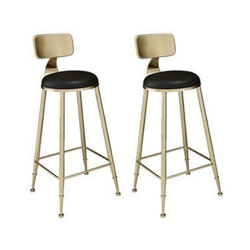 Glam Style Bar Table Set 1/2/3/5 Pieces Square Bar Table with Metal Stools Black 30"H Stools (Set of 2) Clearhalo 'Bar Furniture' 'furn' 'furn_home_bar_bar_sets' 'Furniture' 'Home Bars & Bar Sets' 'home_bar_bar_sets' 'Kitchen & Dining Furniture' 6188098