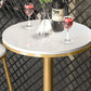 Glam Style Bar Table Set 1/2/3/5 Pieces Square Bar Table with Metal Stools Clearhalo 'Bar Furniture' 'furn' 'furn_home_bar_bar_sets' 'Furniture' 'Home Bars & Bar Sets' 'home_bar_bar_sets' 'Kitchen & Dining Furniture' 6188103