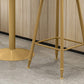 Glam Style Bar Table Set 1/2/3/5 Pieces Square Bar Table with Metal Stools Clearhalo 'Bar Furniture' 'furn' 'furn_home_bar_bar_sets' 'Furniture' 'Home Bars & Bar Sets' 'home_bar_bar_sets' 'Kitchen & Dining Furniture' 6188104
