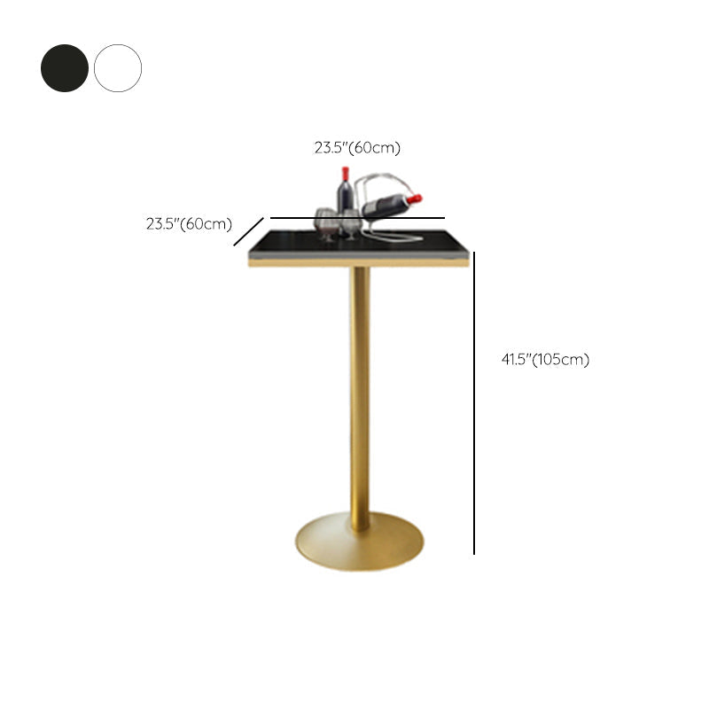 Glam Style Bar Table Set 1/2/3/5 Pieces Square Bar Table with Metal Stools Clearhalo 'Bar Furniture' 'furn' 'furn_home_bar_bar_sets' 'Furniture' 'Home Bars & Bar Sets' 'home_bar_bar_sets' 'Kitchen & Dining Furniture' 6188108