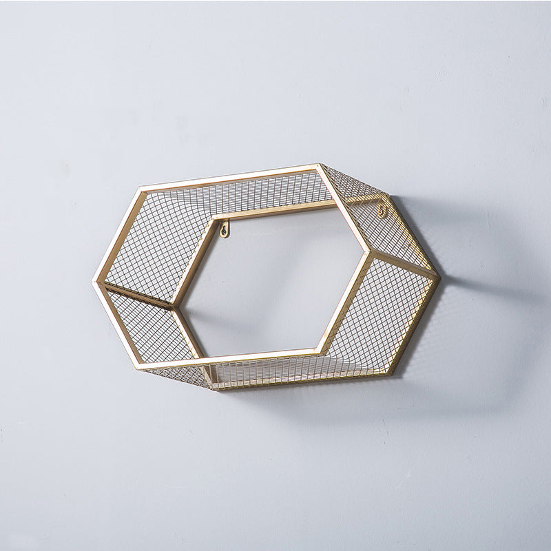 Contemporary 9.8" W Metal Book Shelf Floating Shelf Bookcase for Study Room Gold Clearhalo 'Bookcases' 'furn' 'furn_bookcases' 'Furniture' 'Office Furniture' 6188140