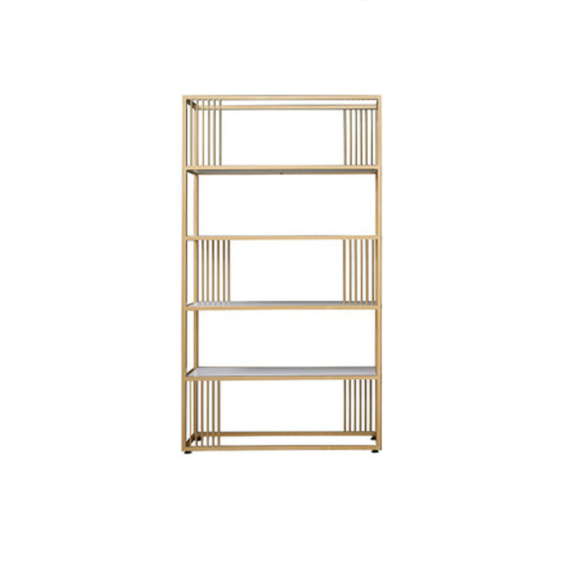Metal and Wooden Bookshelf Open Glam Etagere Shelf Bookcase for Study Room Clearhalo 'Bookcases' 'furn' 'furn_bookcases' 'Furniture' 'Office Furniture' 6188178