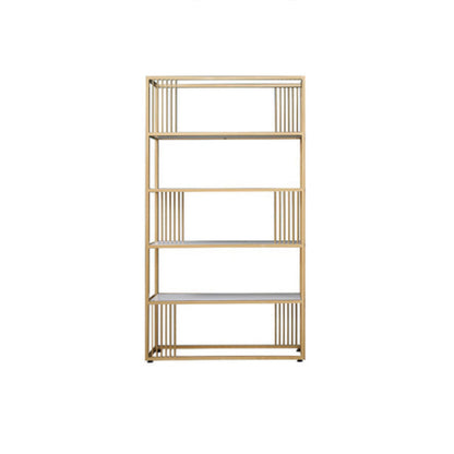 Metal and Wooden Bookshelf Open Glam Etagere Shelf Bookcase for Study Room Clearhalo 'Bookcases' 'furn' 'furn_bookcases' 'Furniture' 'Office Furniture' 6188178