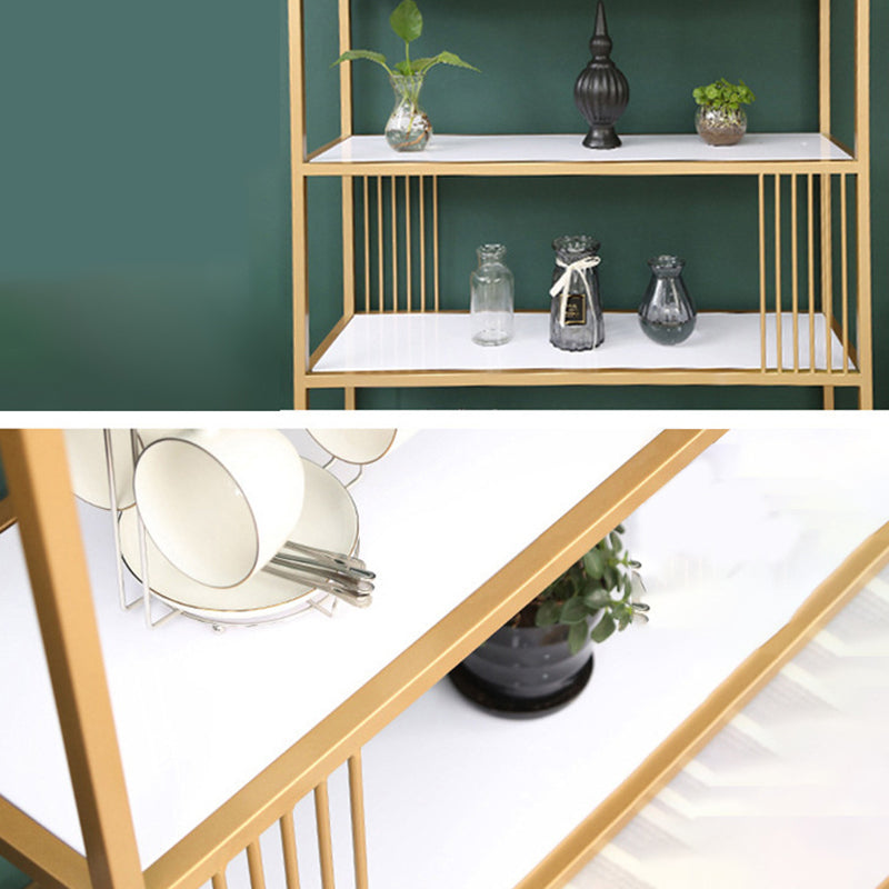 Metal and Wooden Bookshelf Open Glam Etagere Shelf Bookcase for Study Room Clearhalo 'Bookcases' 'furn' 'furn_bookcases' 'Furniture' 'Office Furniture' 6188184