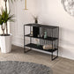3-shelf with Rectangular Shelves Bookshelf 11.8" W Etagere Shelf Bookcase Black 4 Clearhalo 'Bookcases' 'furn' 'furn_bookcases' 'Furniture' 'Office Furniture' 6188246