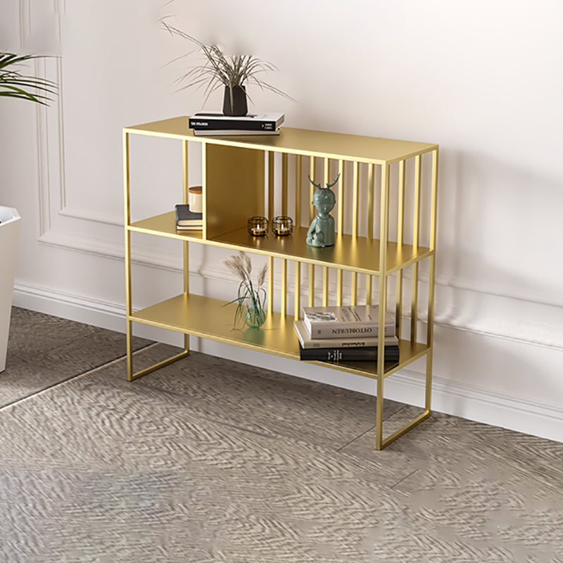 3-shelf with Rectangular Shelves Bookshelf 11.8" W Etagere Shelf Bookcase Gold 4 Clearhalo 'Bookcases' 'furn' 'furn_bookcases' 'Furniture' 'Office Furniture' 6188250