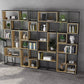 Natural Metal Etagere Shelf Bookcase Shelves Included Open Bookshelf for Study Room