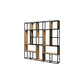 Natural Metal Etagere Shelf Bookcase Shelves Included Open Bookshelf for Study Room
