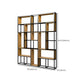 Natural Metal Etagere Shelf Bookcase Shelves Included Open Bookshelf for Study Room