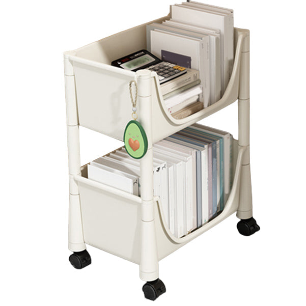 Contemporary Bookcase Vertical Plastic Book Shelf for Study Room 14"L x 9.1"W x 19.7"H Clearhalo 'Bookcases' 'furn' 'furn_bookcases' 'Furniture' 'Office Furniture' 6188301