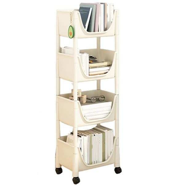 Contemporary Bookcase Vertical Plastic Book Shelf for Study Room 14"L x 9.1"W x 40.6"H Clearhalo 'Bookcases' 'furn' 'furn_bookcases' 'Furniture' 'Office Furniture' 6188305