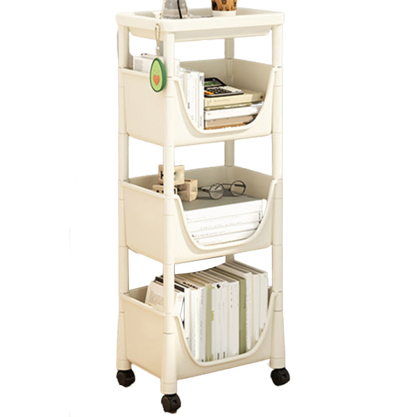 Contemporary Bookcase Vertical Plastic Book Shelf for Study Room 14"L x 9.1"W x 35.5"H Clearhalo 'Bookcases' 'furn' 'furn_bookcases' 'Furniture' 'Office Furniture' 6188310