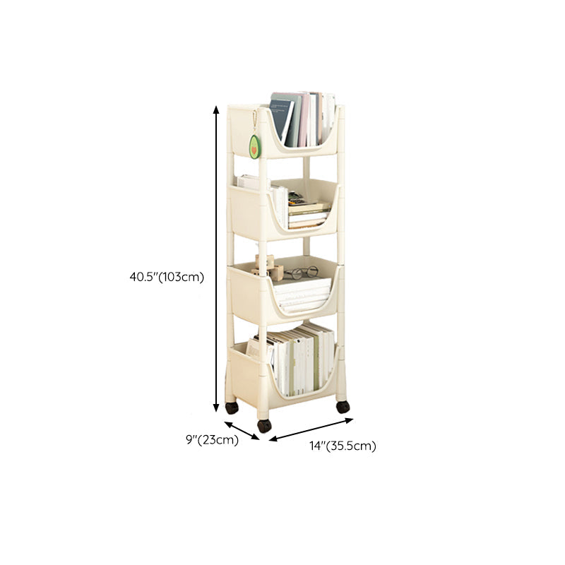 Contemporary Bookcase Vertical Plastic Book Shelf for Study Room Clearhalo 'Bookcases' 'furn' 'furn_bookcases' 'Furniture' 'Office Furniture' 6188320