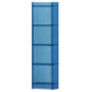 Glam Acrylic Bookcase Standard Shelf Bookshelf for Home Office 9.8" Wide 15.7"L x 9.8"W x 59.8"H Blue Clearhalo 'Bookcases' 'furn' 'furn_bookcases' 'Furniture' 'Office Furniture' 6188329