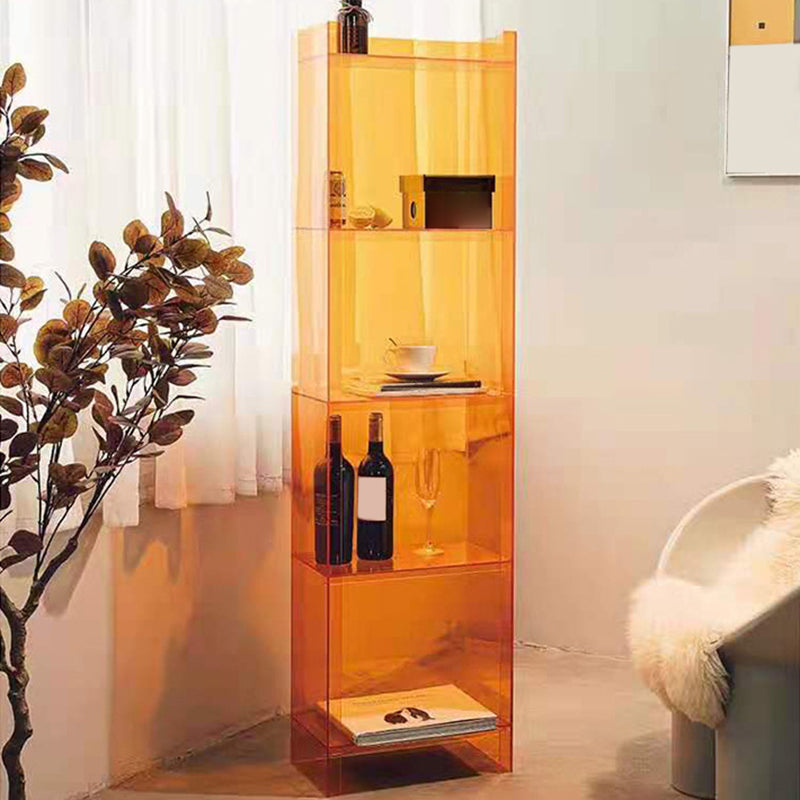 Glam Acrylic Bookcase Standard Shelf Bookshelf for Home Office 9.8" Wide Clearhalo 'Bookcases' 'furn' 'furn_bookcases' 'Furniture' 'Office Furniture' 6188333