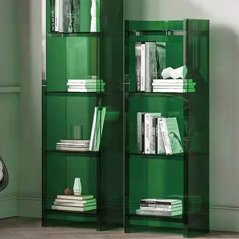 Glam Acrylic Bookcase Standard Shelf Bookshelf for Home Office 9.8" Wide Clearhalo 'Bookcases' 'furn' 'furn_bookcases' 'Furniture' 'Office Furniture' 6188339