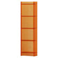 Glam Acrylic Bookcase Standard Shelf Bookshelf for Home Office 9.8" Wide 15.7"L x 9.8"W x 59.8"H Orange Clearhalo 'Bookcases' 'furn' 'furn_bookcases' 'Furniture' 'Office Furniture' 6188341