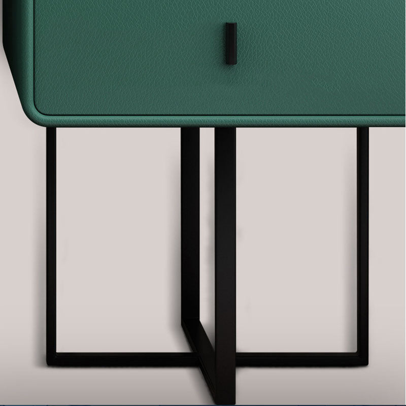 Chambre glamour double tiroirs en cuir faux debout vanité de maquillage