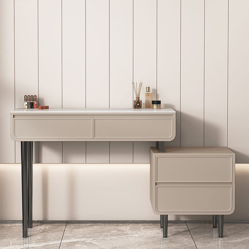 Glam With 2/4 Drawer Solid Wood Bedroom Standing Make-up Vanity