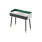 Scrivania per vanity per trucco con top in pietra contemporanea con cassetto in legno