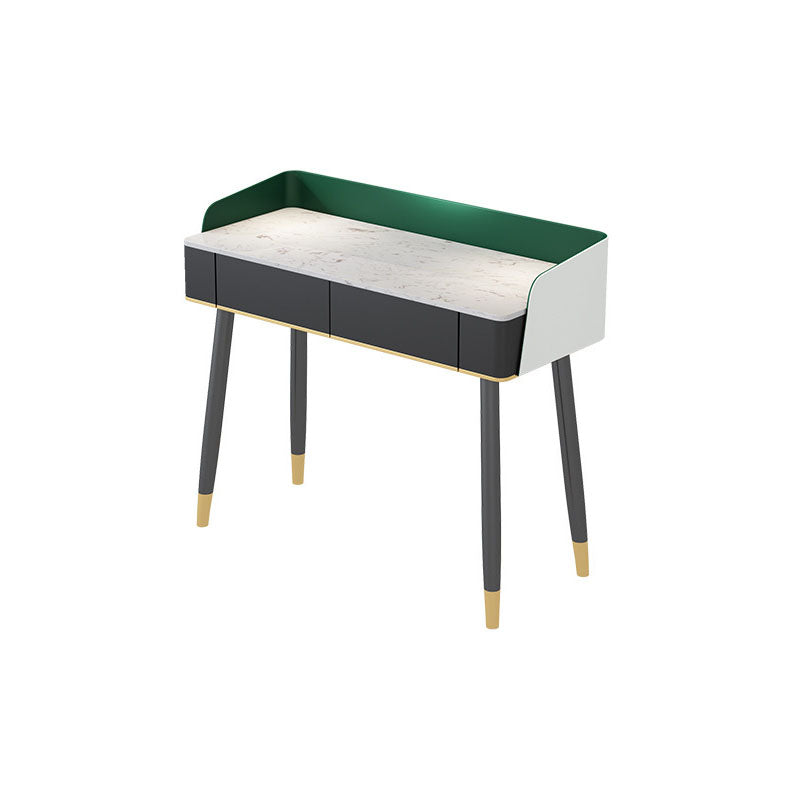 Scrivania per vanity per trucco con top in pietra contemporanea con cassetto in legno